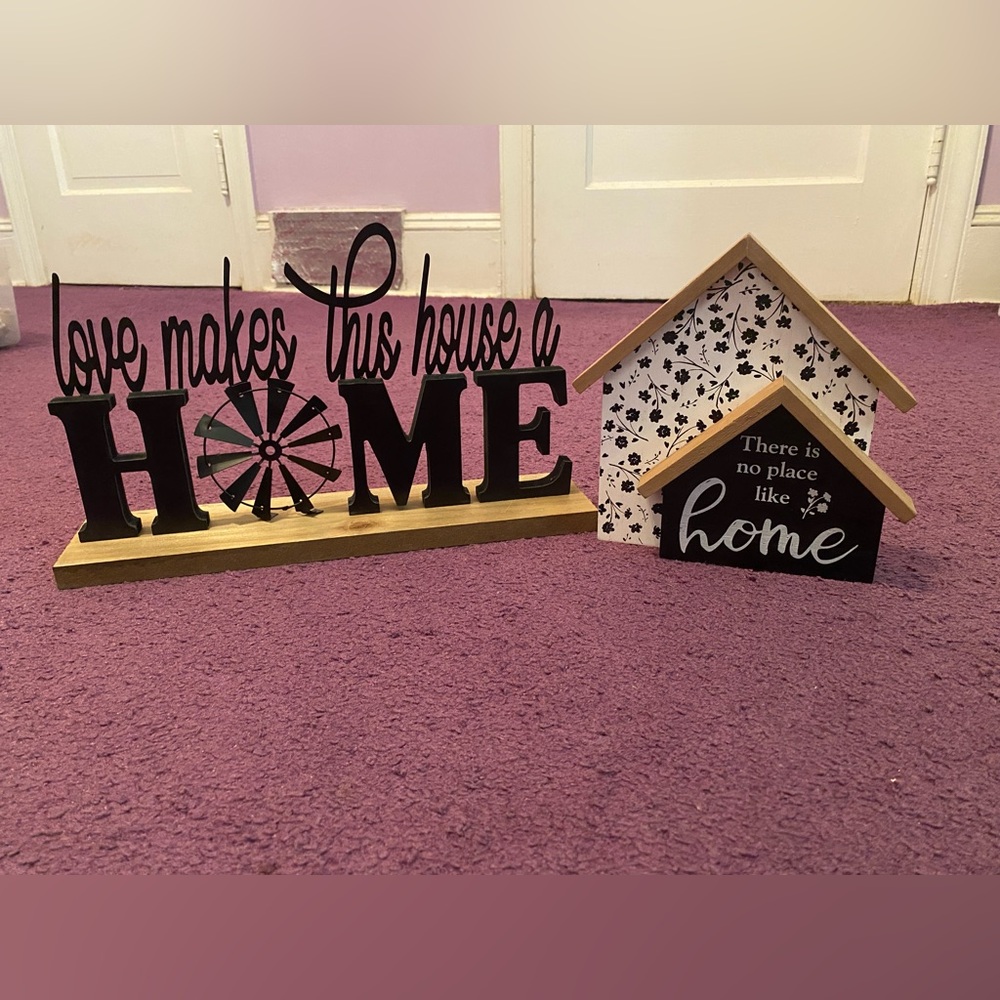 NWT black and white Home tabletop decor